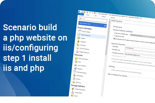 Scenario build a php website on iis/configuring step 1 install iis and php