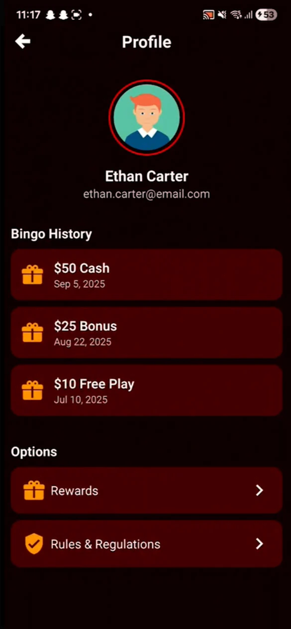 BingoGame Screen