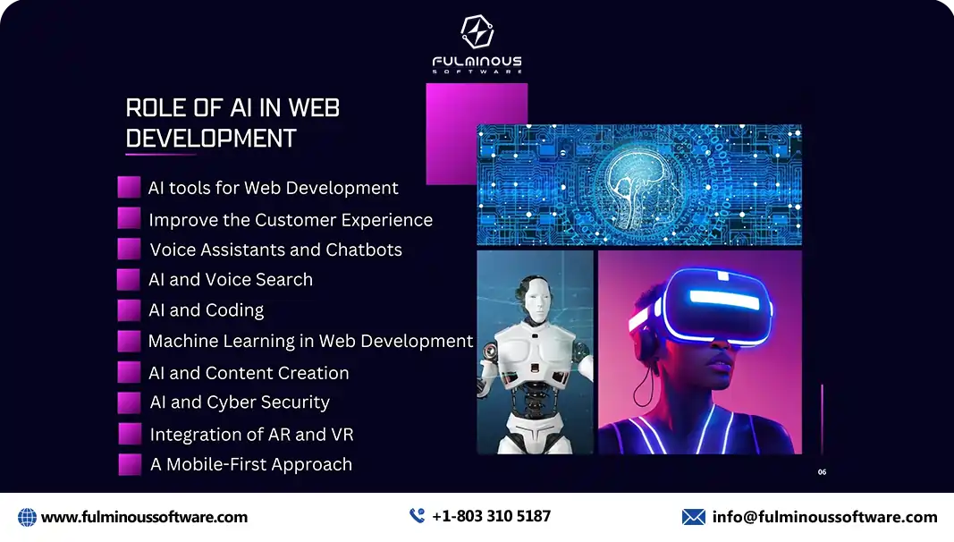 Role of AI in web development