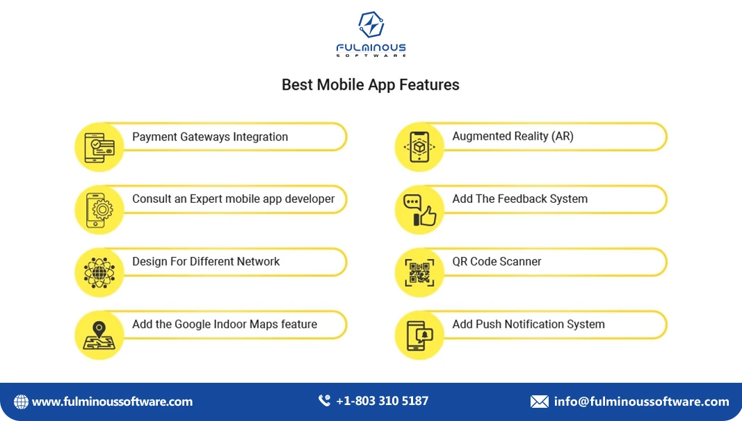 features of mobile app
    