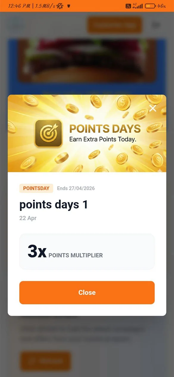 Restaurant POS Screen