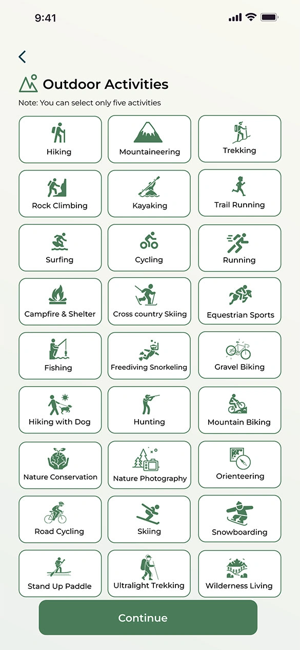 TrailMates App Screen