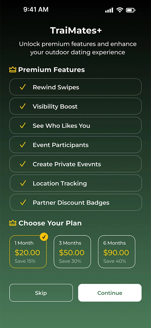 TrailMates App Screen