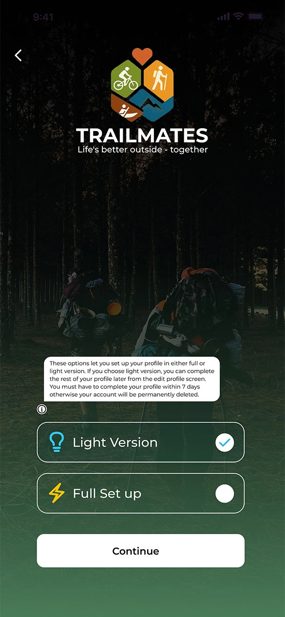 TrailMates App Screen