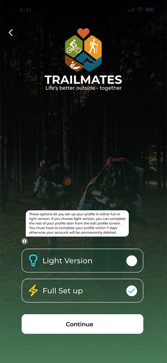 TrailMates App Screen